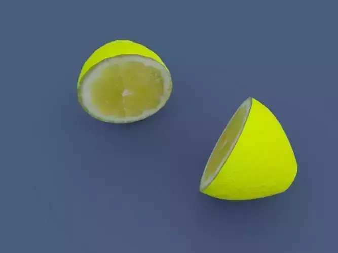 lemon two slices of
