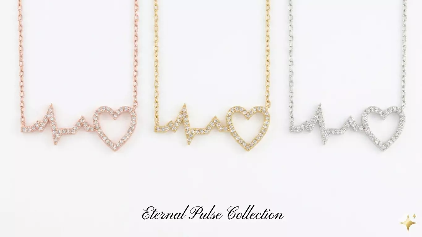 Eternal Pulse Heartbeat Necklace - Dynamic Jewelry CAD Design 3D print model