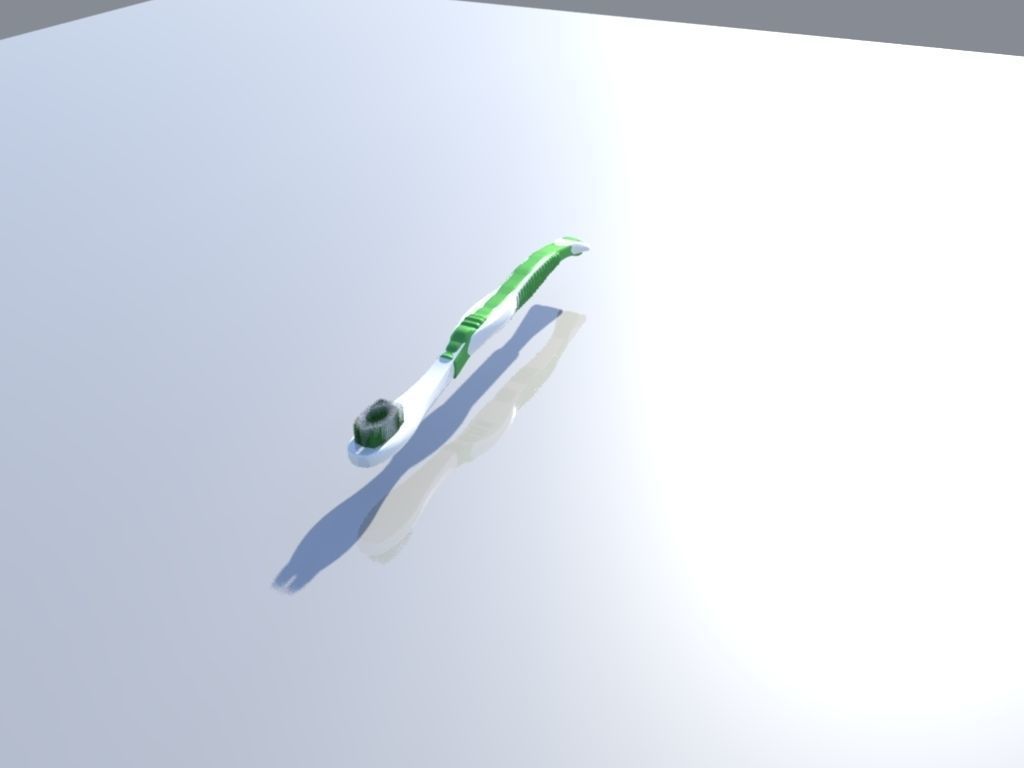 brush teeth Low-poly 3D model_1