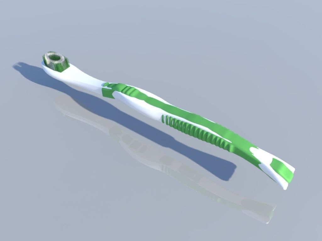 brush teeth Low-poly 3D model_2
