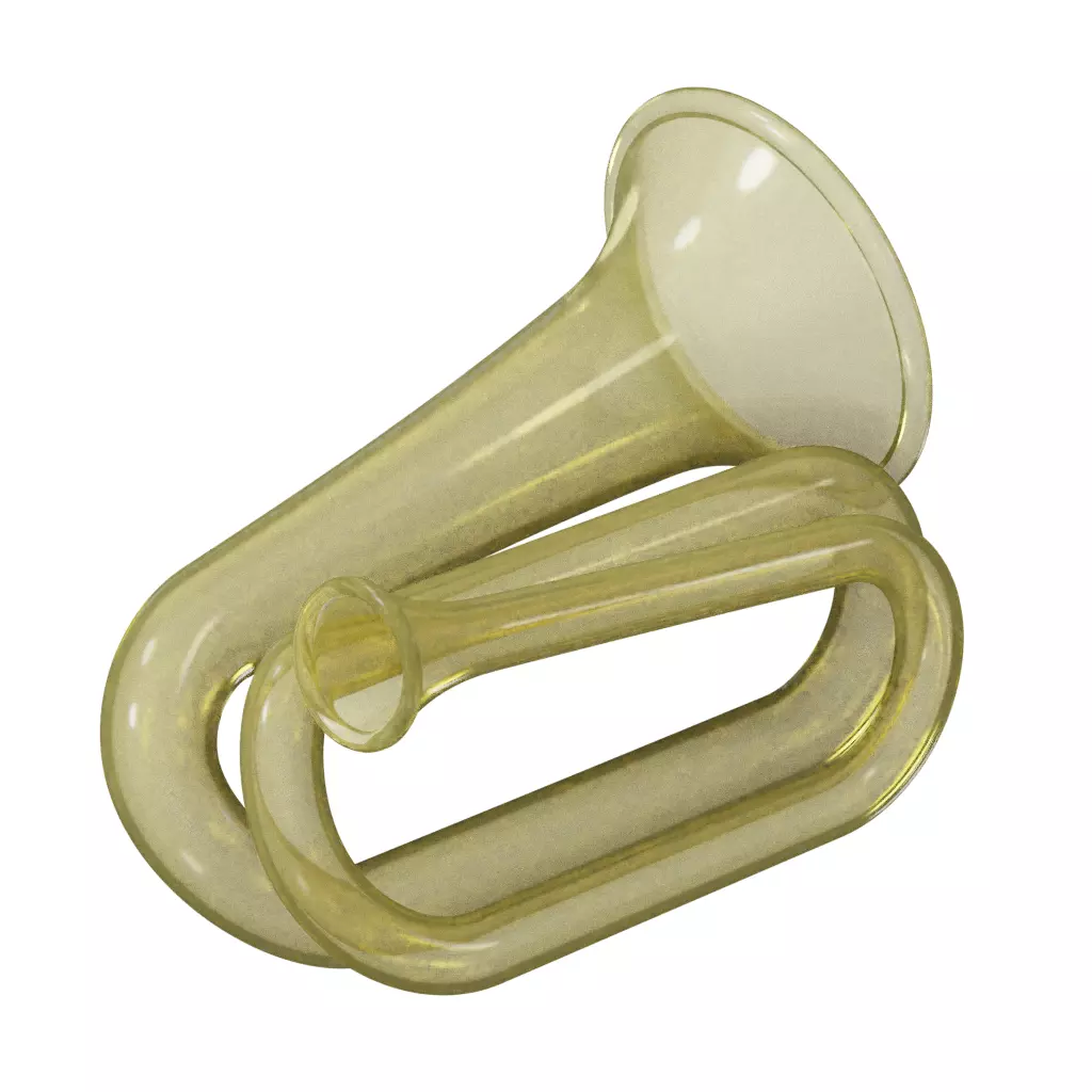 Transparent Musical Bugle Toy 3D model