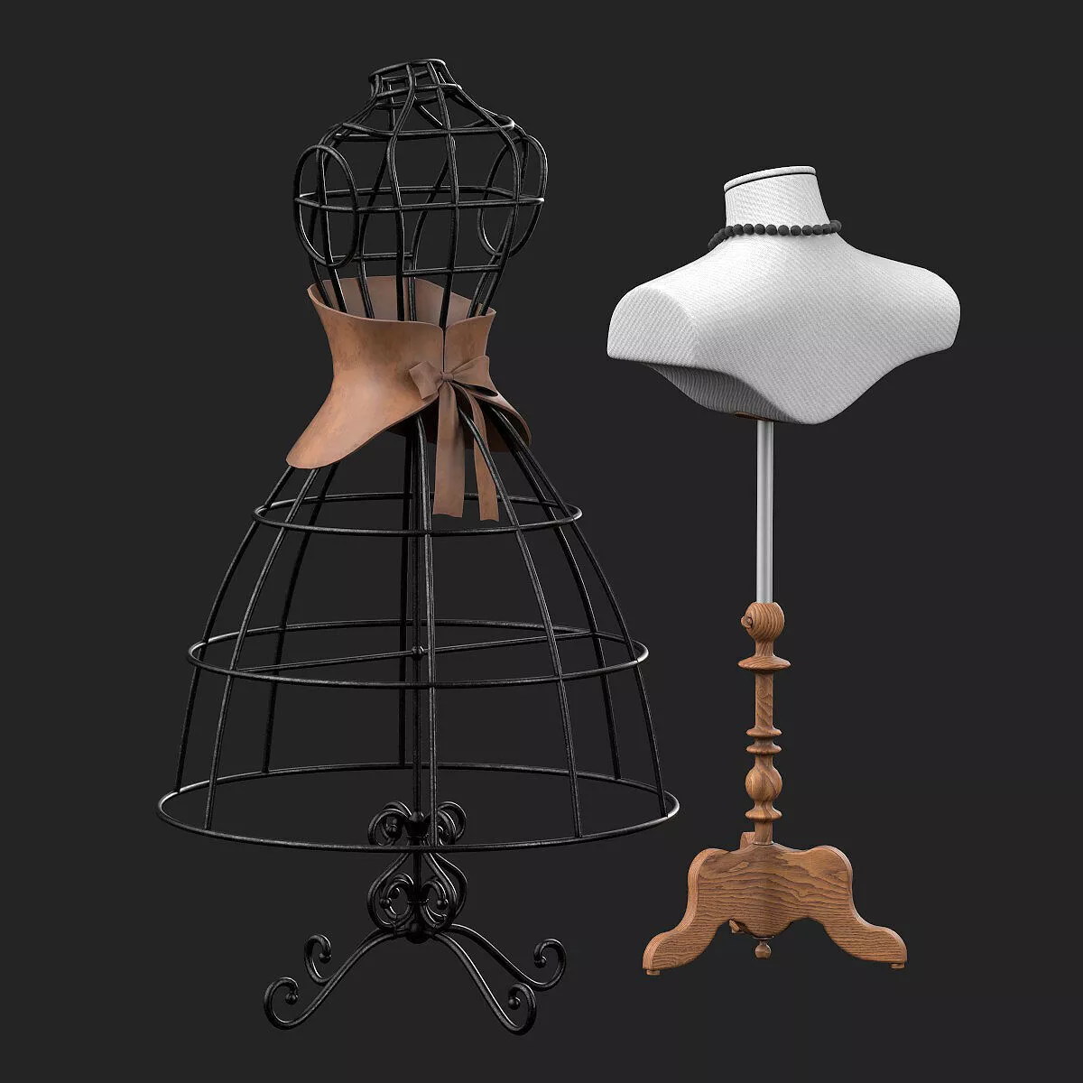 Mannequin Collection 4 Models White 3D model