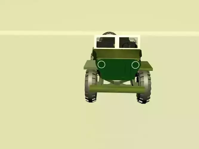 jeep car low poly Low-poly 3D model
