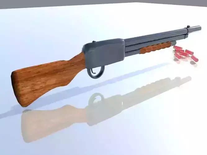 shot gun low poly