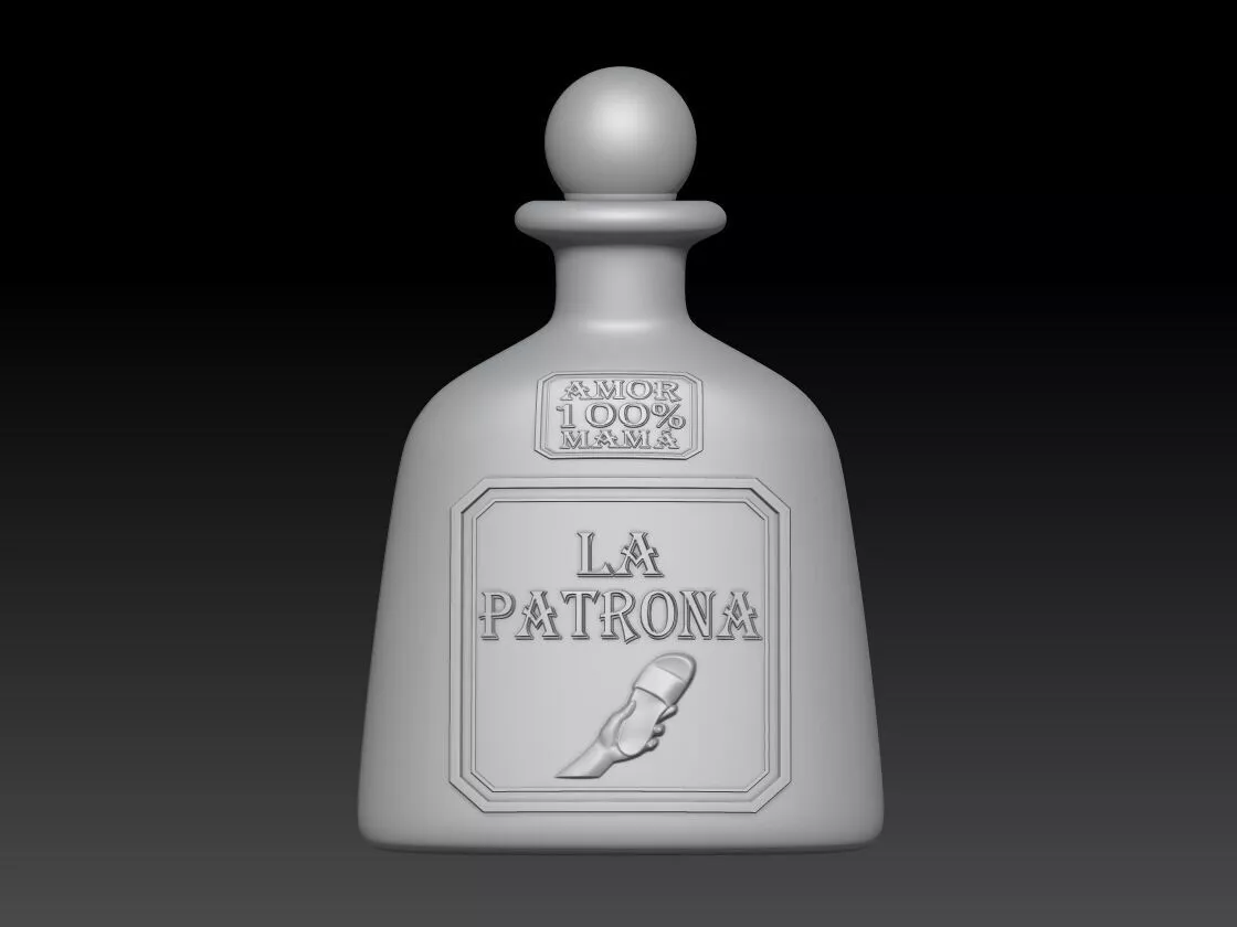 botella tequila dia de las madres la patrona 3D print model