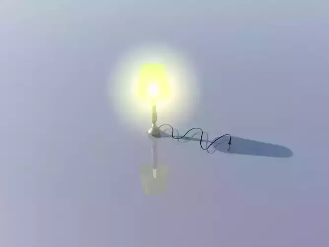 low poly lamp on table