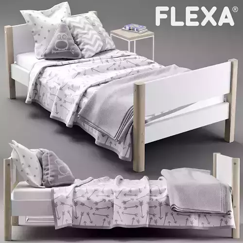 FLEXA SINGLE BED 3D model