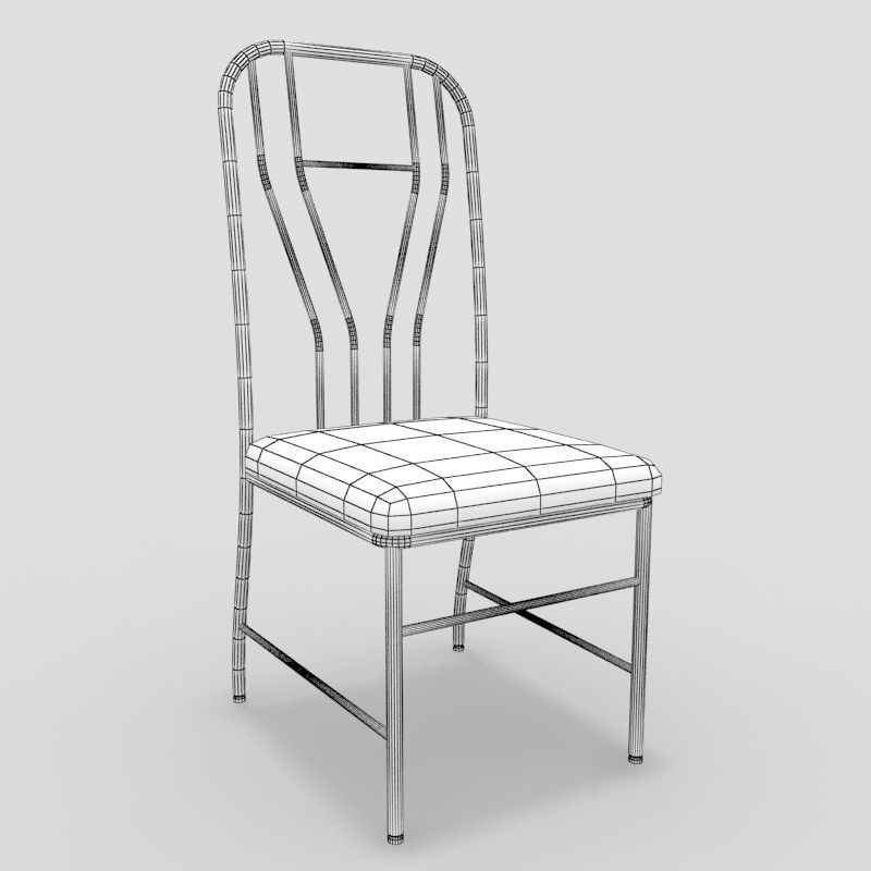 Table with Chairs 3D model_5