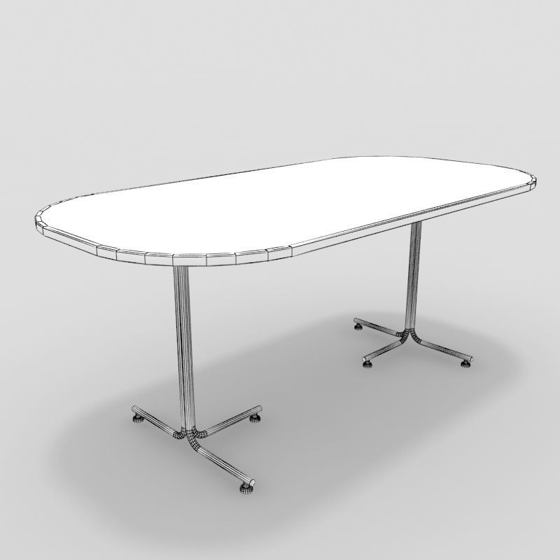 Table with Chairs 3D model_6