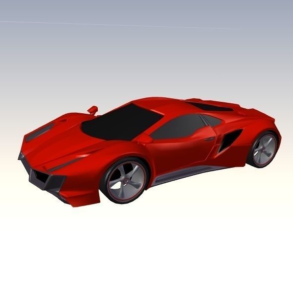Evotros sports car concept 3D model_10