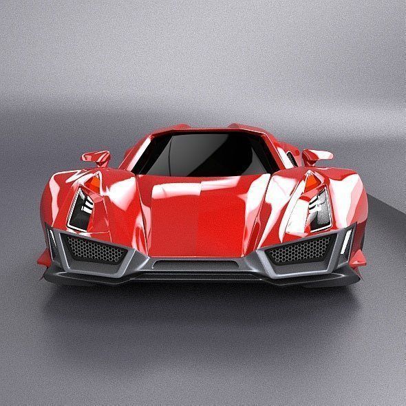Evotros sports car concept 3D model_4