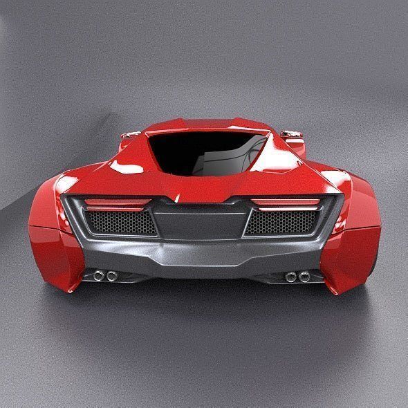 Evotros sports car concept 3D model_5
