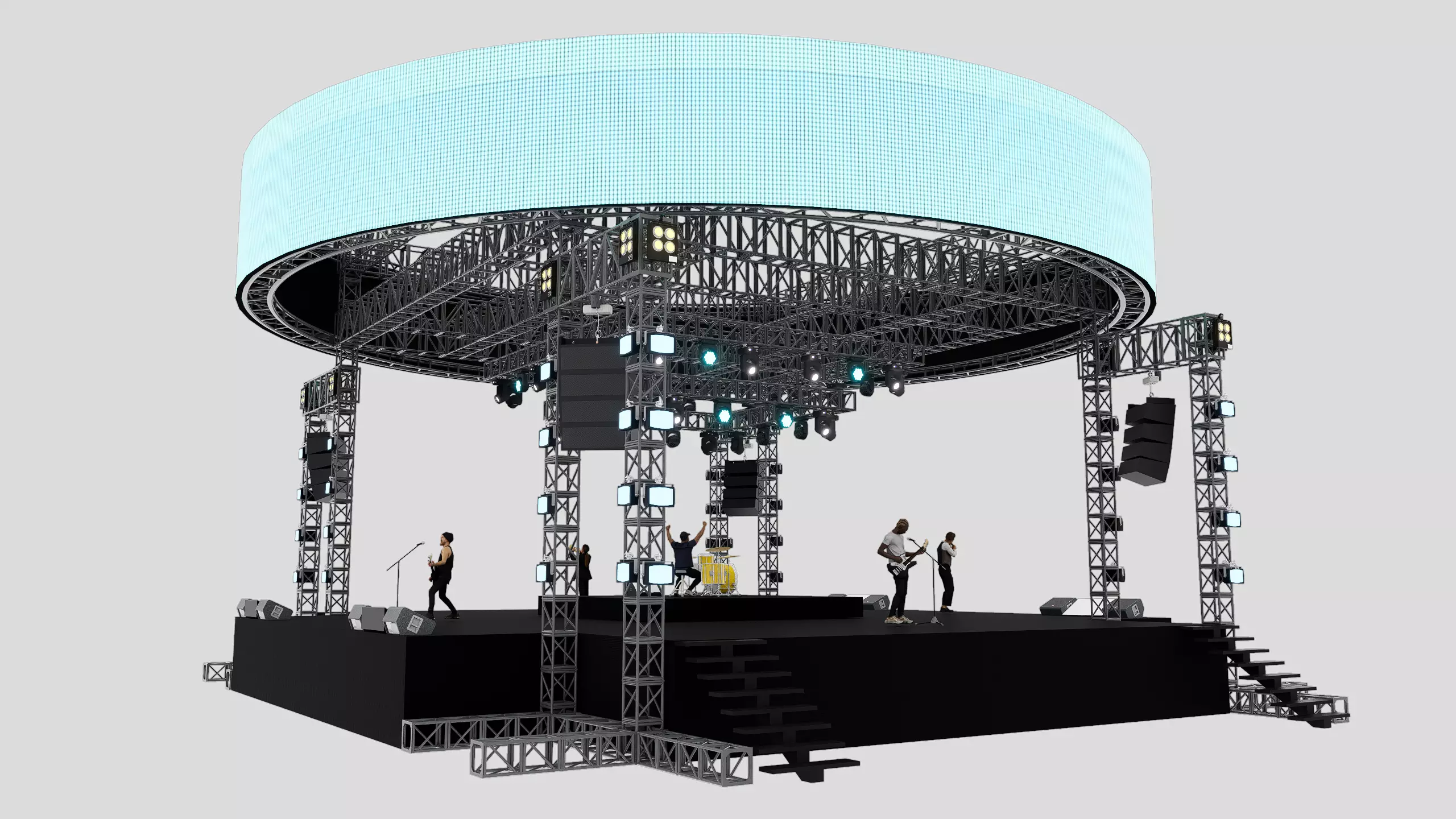 Flexible LED Screen for Stage 3D model