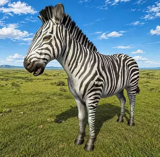 Zebra  rigged animated
