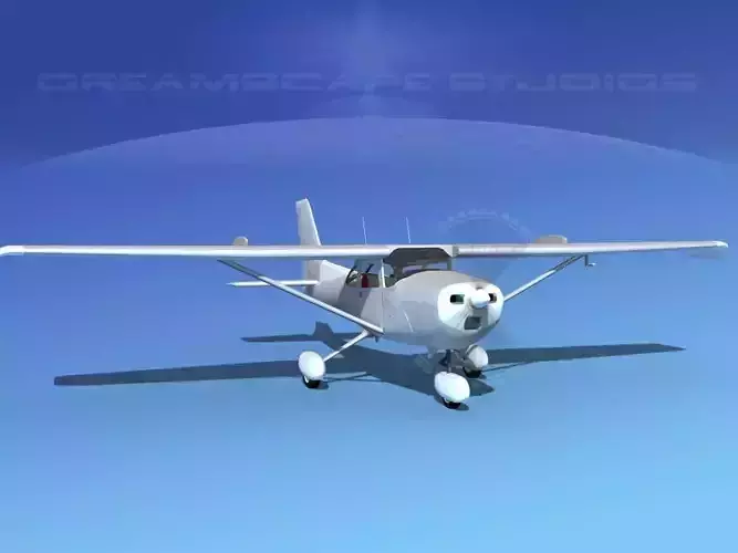 Cessna 172 Skyhawk STOL Bare Metal 3D model