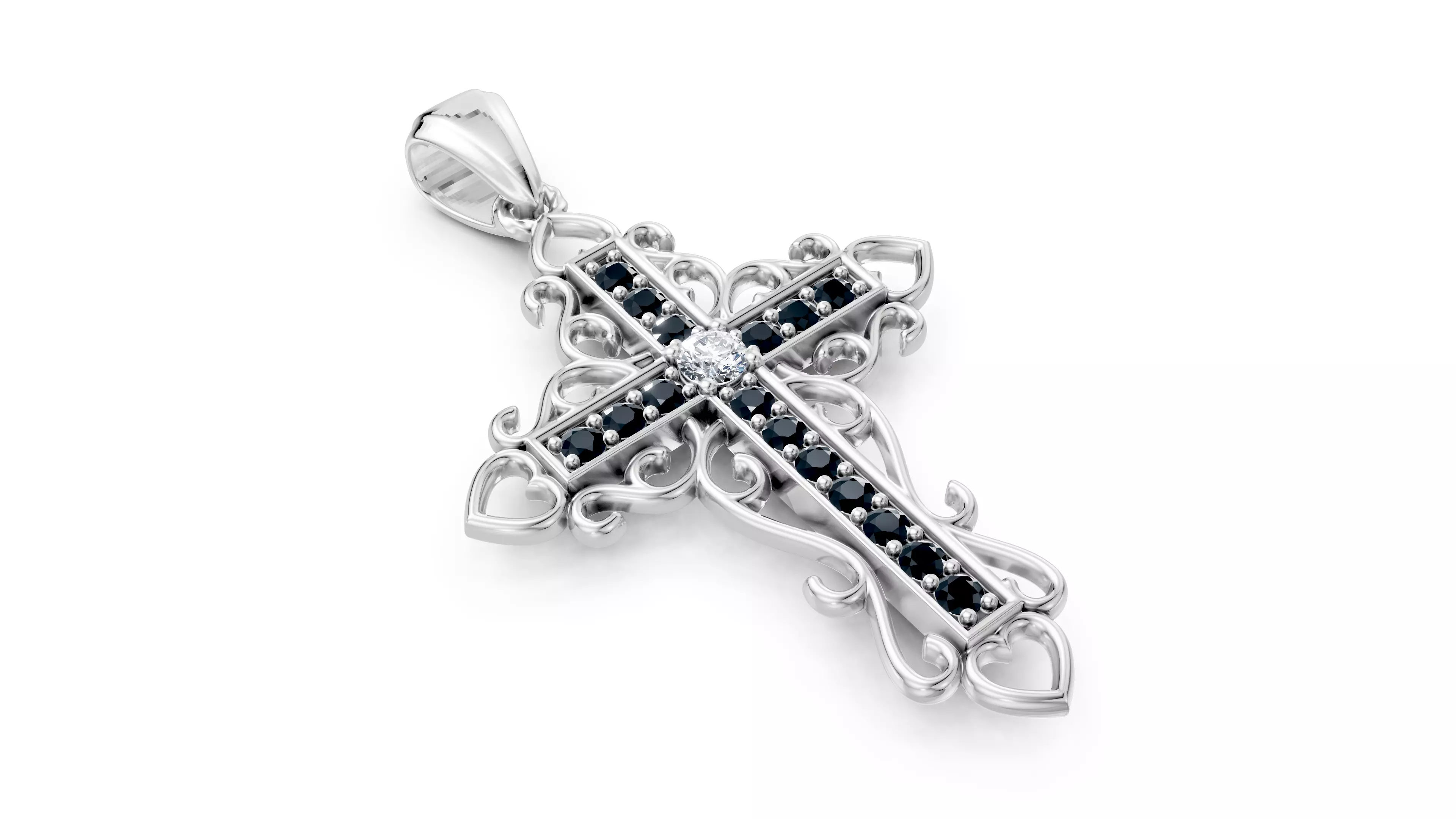 Cross Love Pendant Pre Set 3D print model