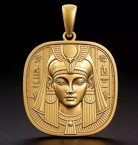 Cleopatra Egyptian Pendant STL