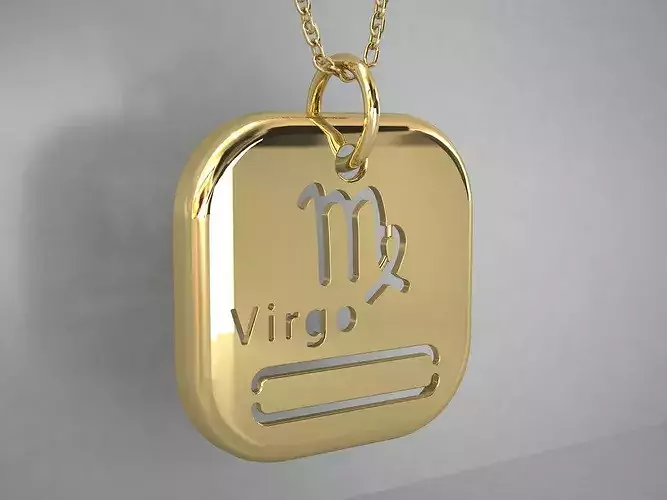 Zodiac Symbols VIRGO Birthmonth jewelryPendant AugustToSeptember