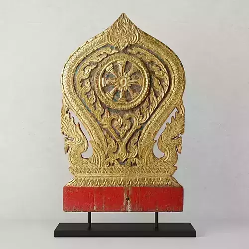 19th Century Thai Wood Carving 2 3D model
