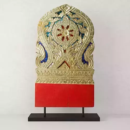 19th Century Thai Wood Carving 3 3D model