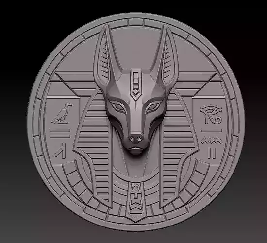 Egyptian Jackal Head High Relief Jewelry