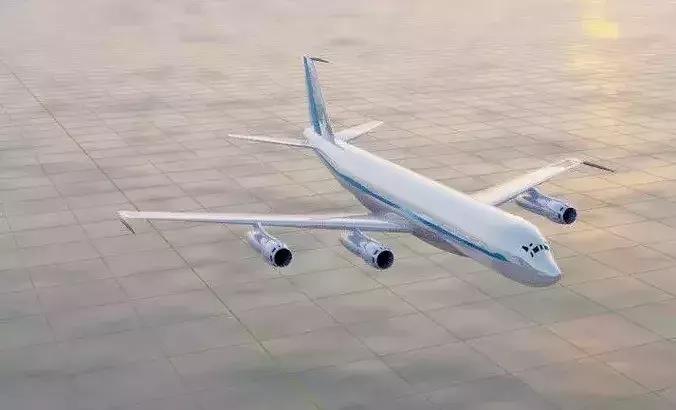 707-320B Style Quad Jetliner - Custom 1950s Plane