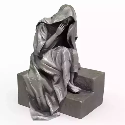 Statue Female Low-poly 3D model