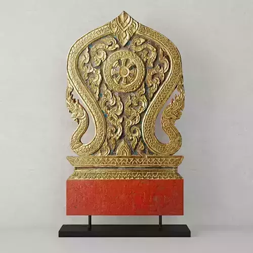 19th Century Thai Wood Carving 6 3D model