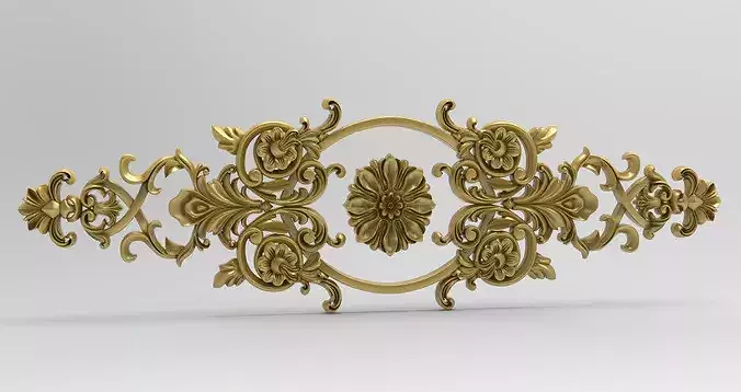 Classical Floral Relief 3D Model for CNC Router STL RLF