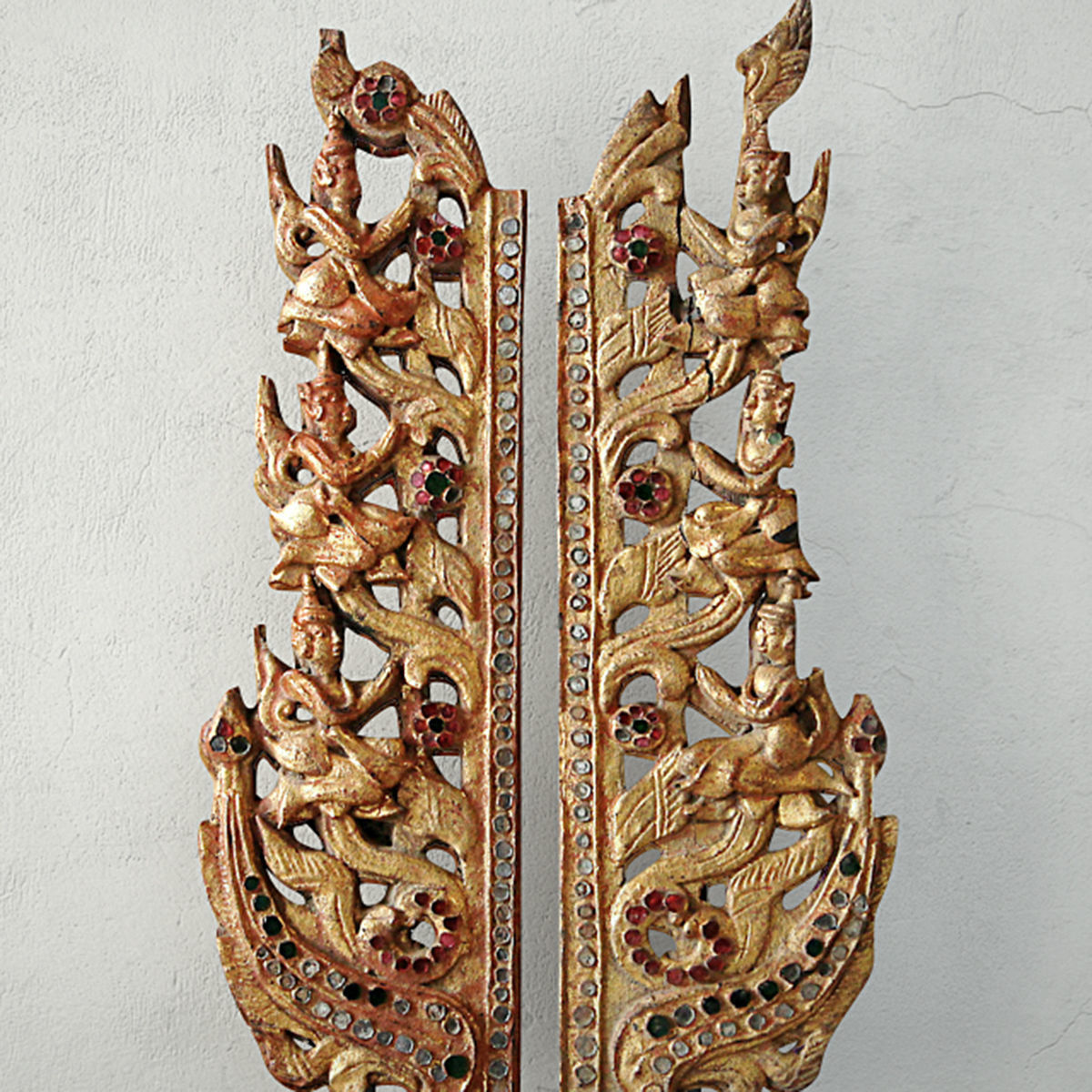 Antique Burmese Wooden Fragments 3D model_3