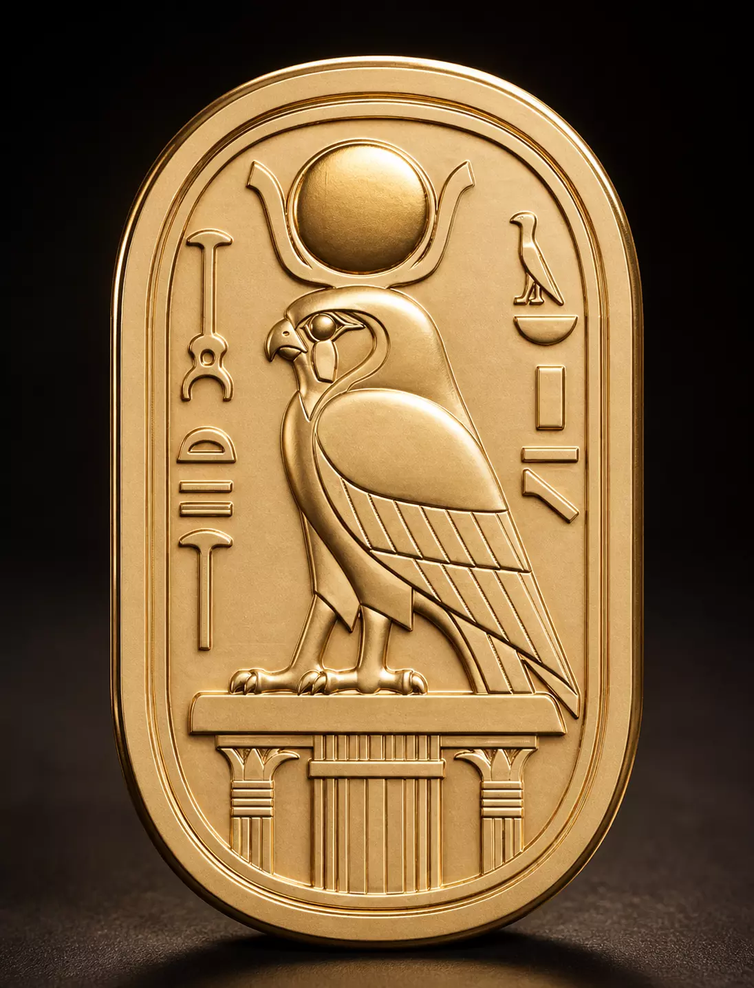 Horus Falcon Cartouche Pendant STL 3D print model
