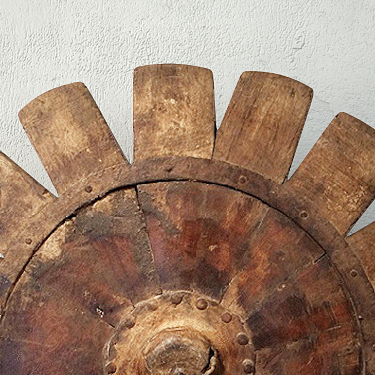 Antiqued Charkha Decor 3D model_4