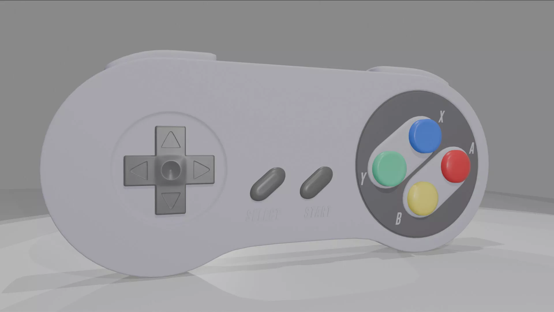 NINTENDO WHITE CONSOLE RETRO Low-poly 3D model
