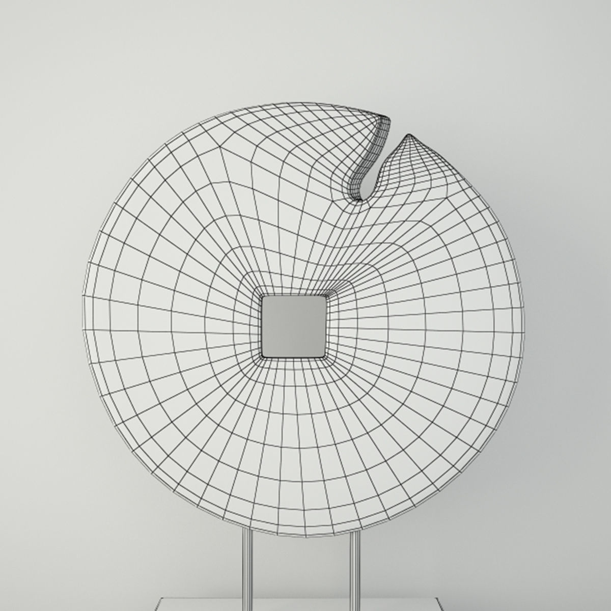 Cincel Chiseled Coin on Stand 3D model_1