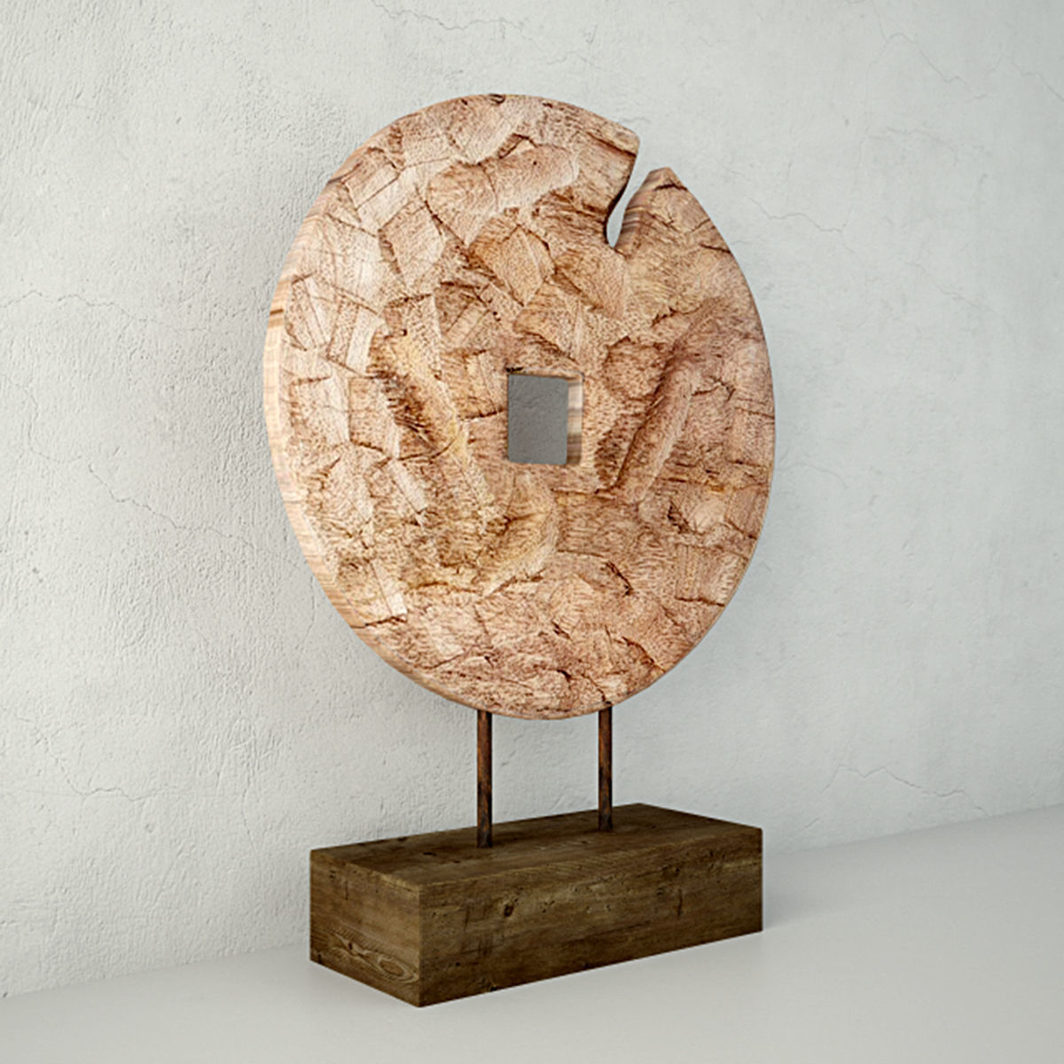 Cincel Chiseled Coin on Stand 3D model_2
