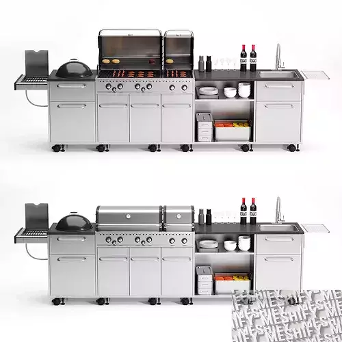 Barbecue set 2 3D model