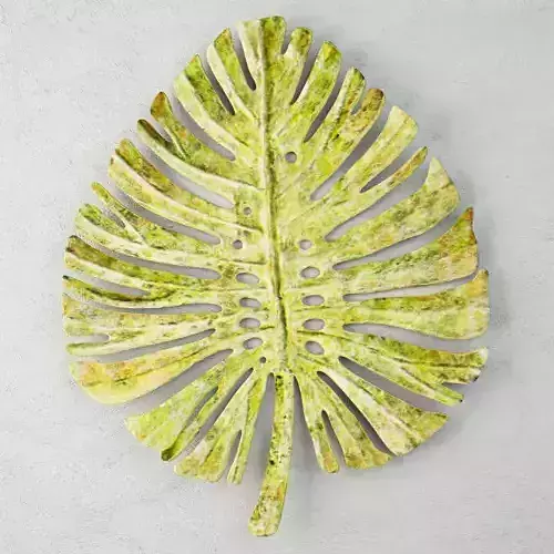 Green Metal Leaf Wall Art