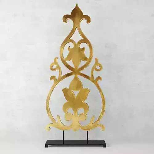 Large Scroll-Design Table Decor