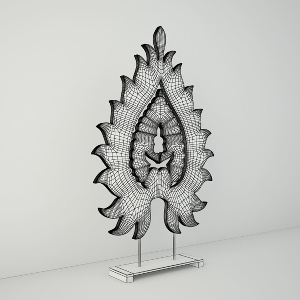 Small Leaf-Design Table Decor 3D model_3