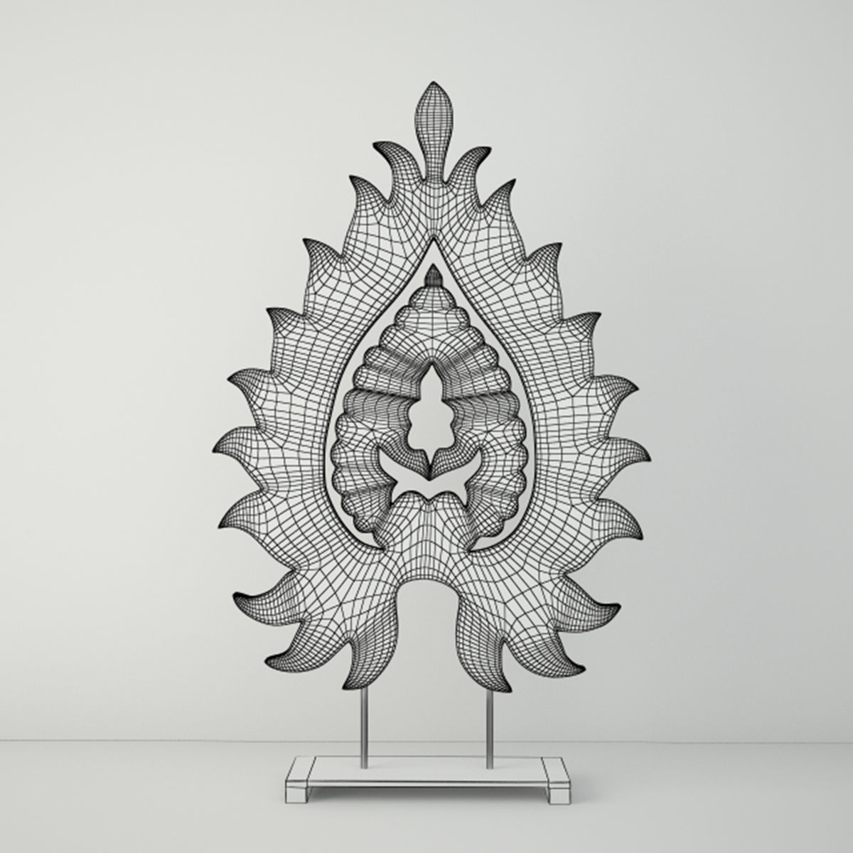 Small Leaf-Design Table Decor 3D model_1