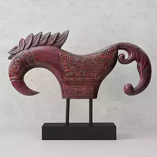Wood sculpture Jaran Kepang Horse