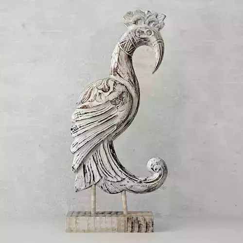 Wood sculpture Noble Cendrawasih 3D model