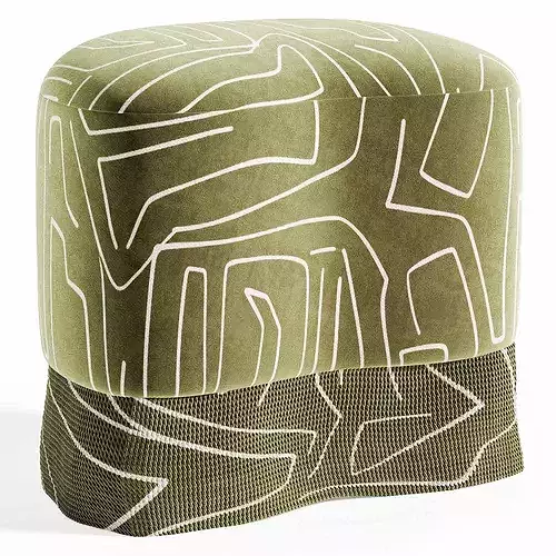 Brahm Pouf Low-poly 3D model