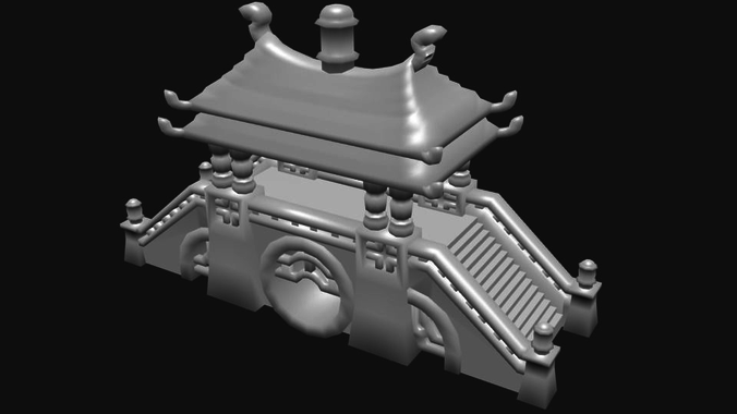 Chinese bridge 3d model Free 3D print model
