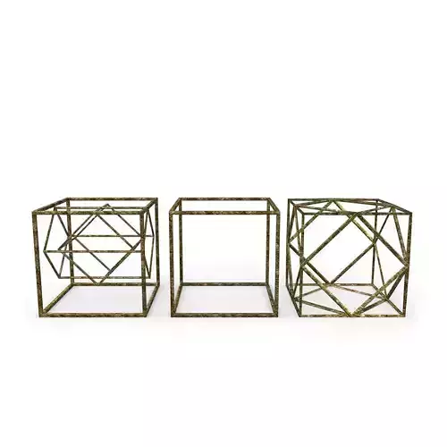 Geometric Decor Objects - Cube Frames