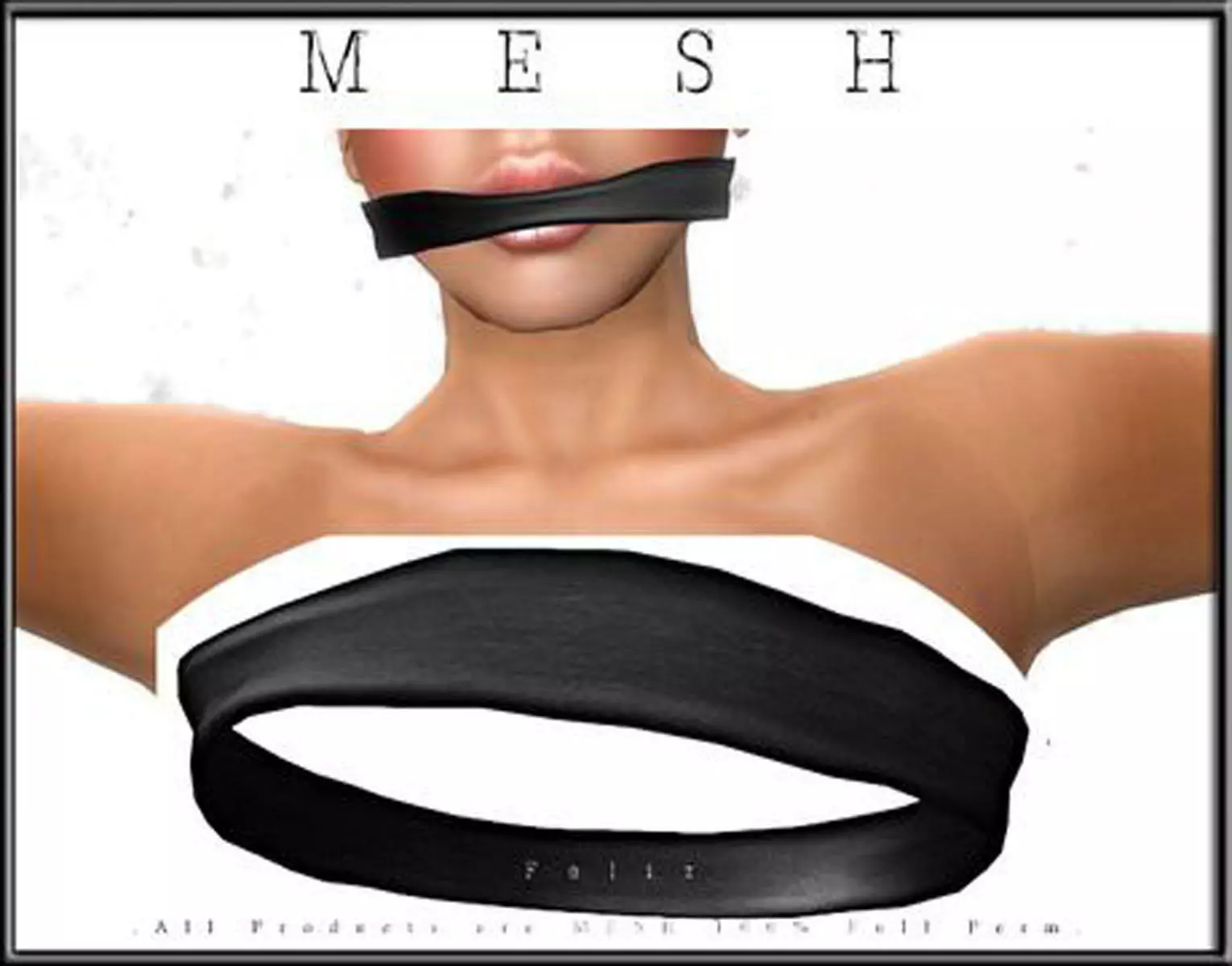 Feliz Mouth strap Low-poly 3D model