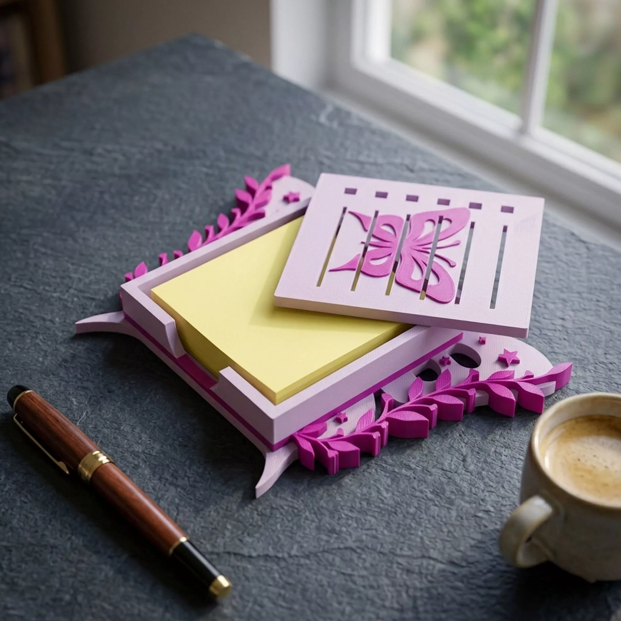 Butterfly Sticky Note Holder 3D print model