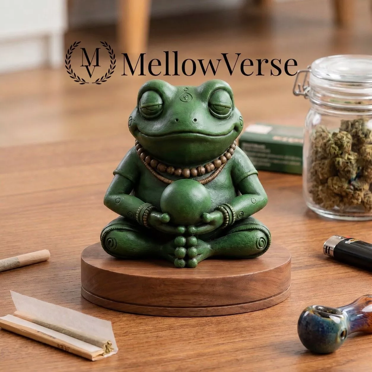 Cosmic Zen Frog Herb Grinder- 2Part Magnetic - MellowVerse 3D print model