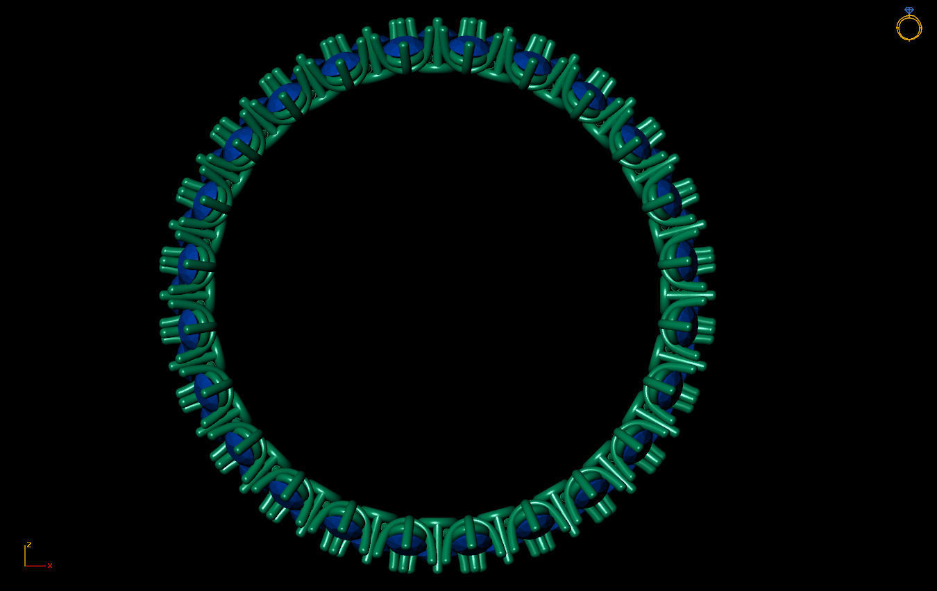 Ring made out of circles 3D print model_7