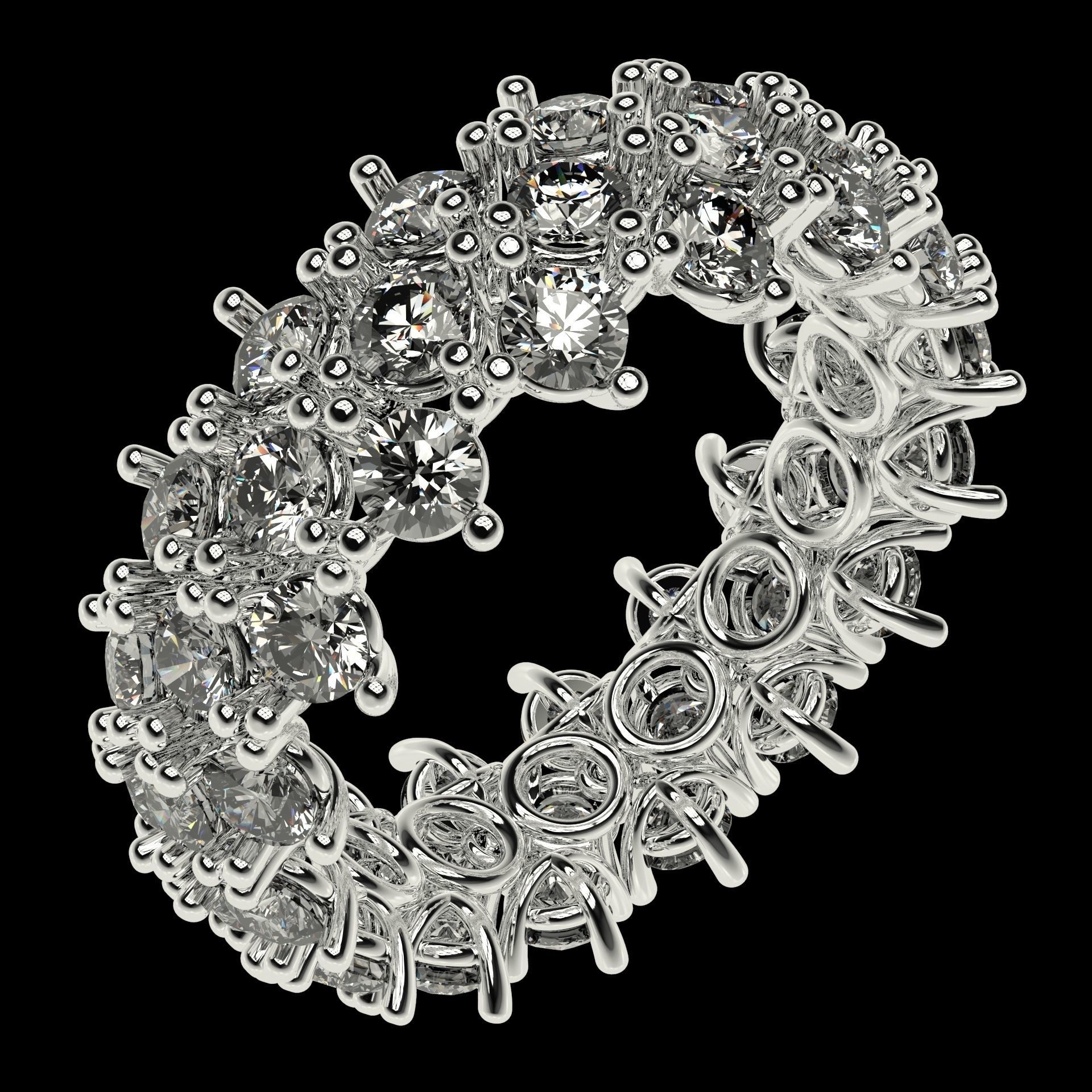 Ring made out of circles 3D print model_1